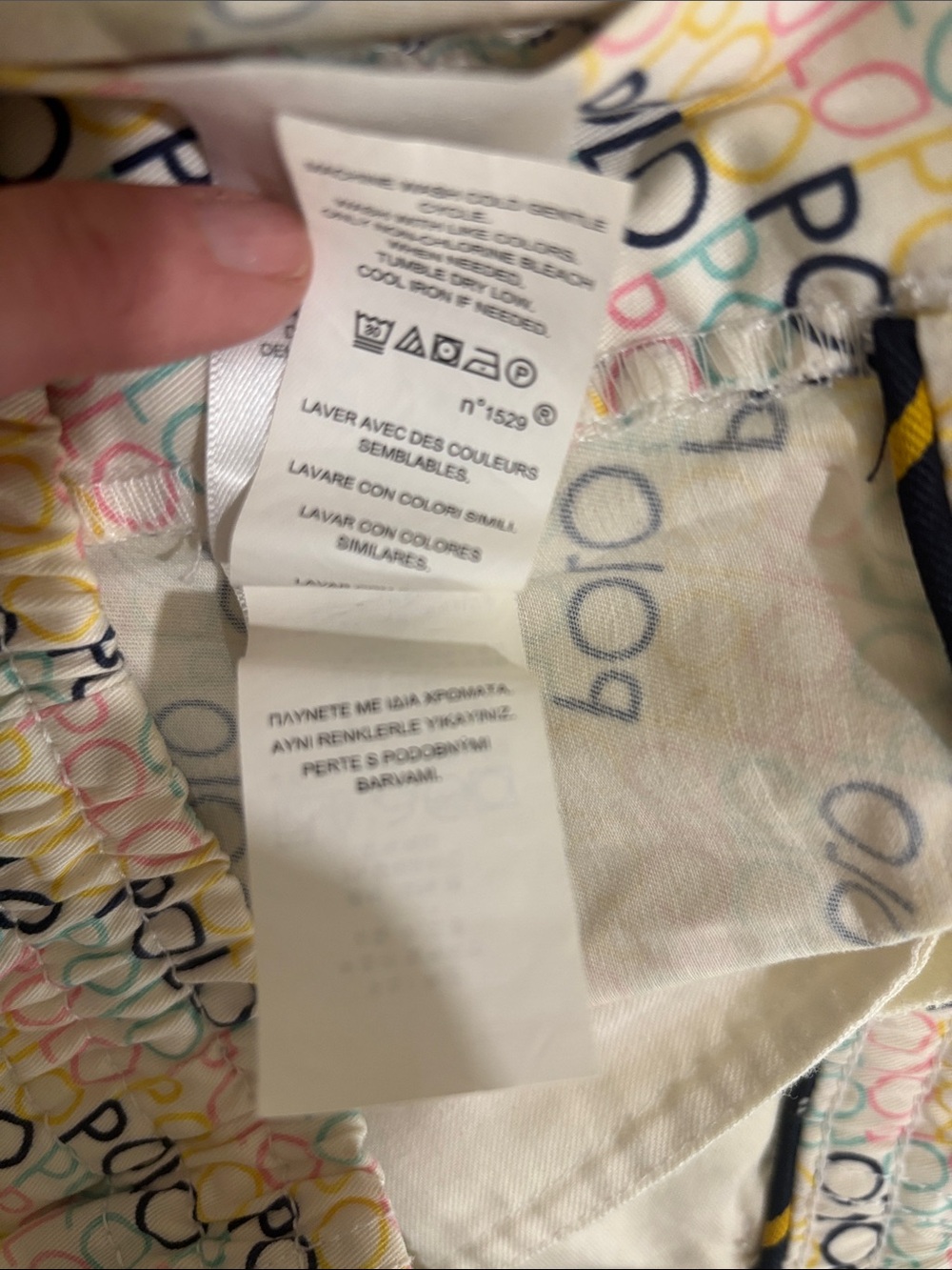 Polo by Ralph Lauren White Multicolor Logo-Print Shorts. Men's Medium. Like new! - Picture 7 of 8
